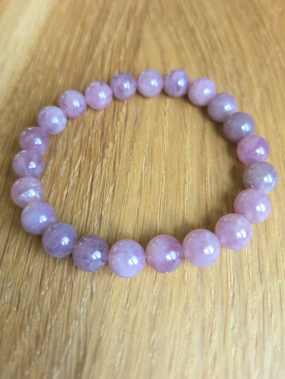 Rose Quartz Beaded Stretch Bracelet | Handmade